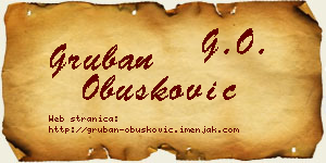 Gruban Obušković vizit kartica